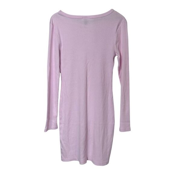Universal Thread Women's Pink Long Sleeve Ribbed Bodycon Dress large - Picture 5 of 6